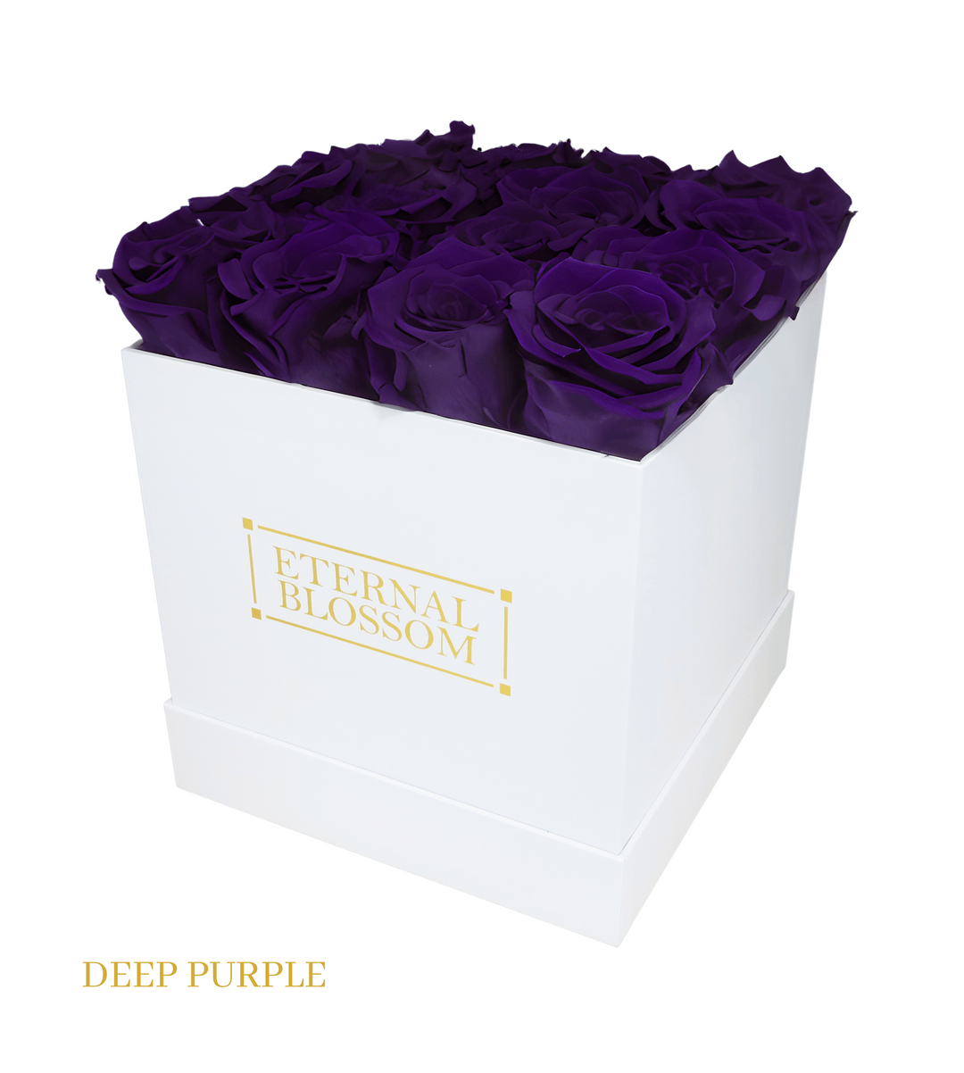 16 Piece Blossom Box - White Box - All Colours of Year Lasting Infinity Roses