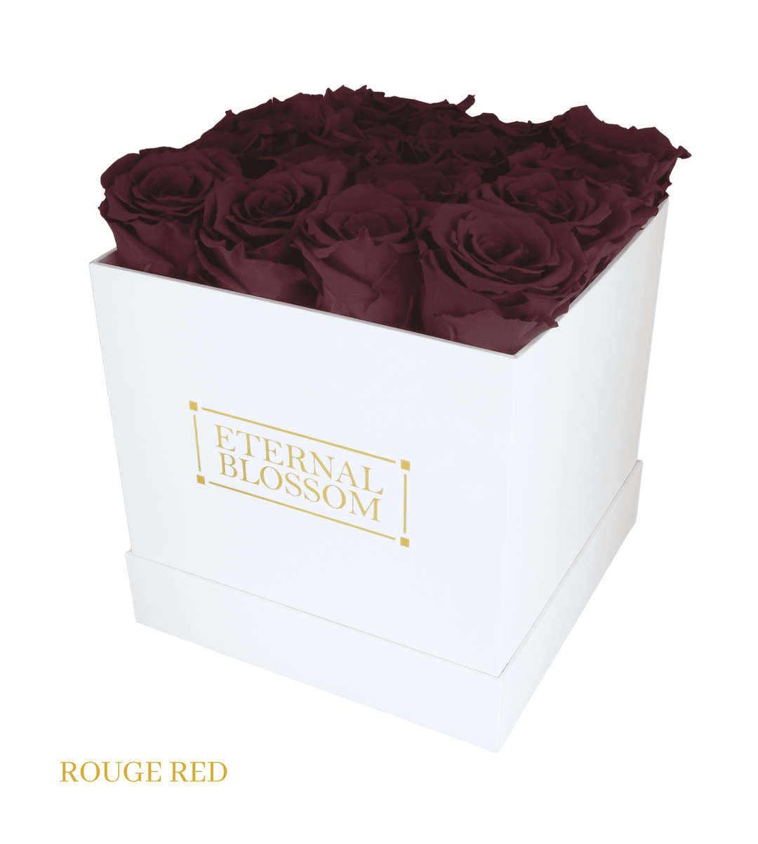16 Piece Blossom Box - White Box - All Colours of Year Lasting Infinity Roses - Eternal Blossom