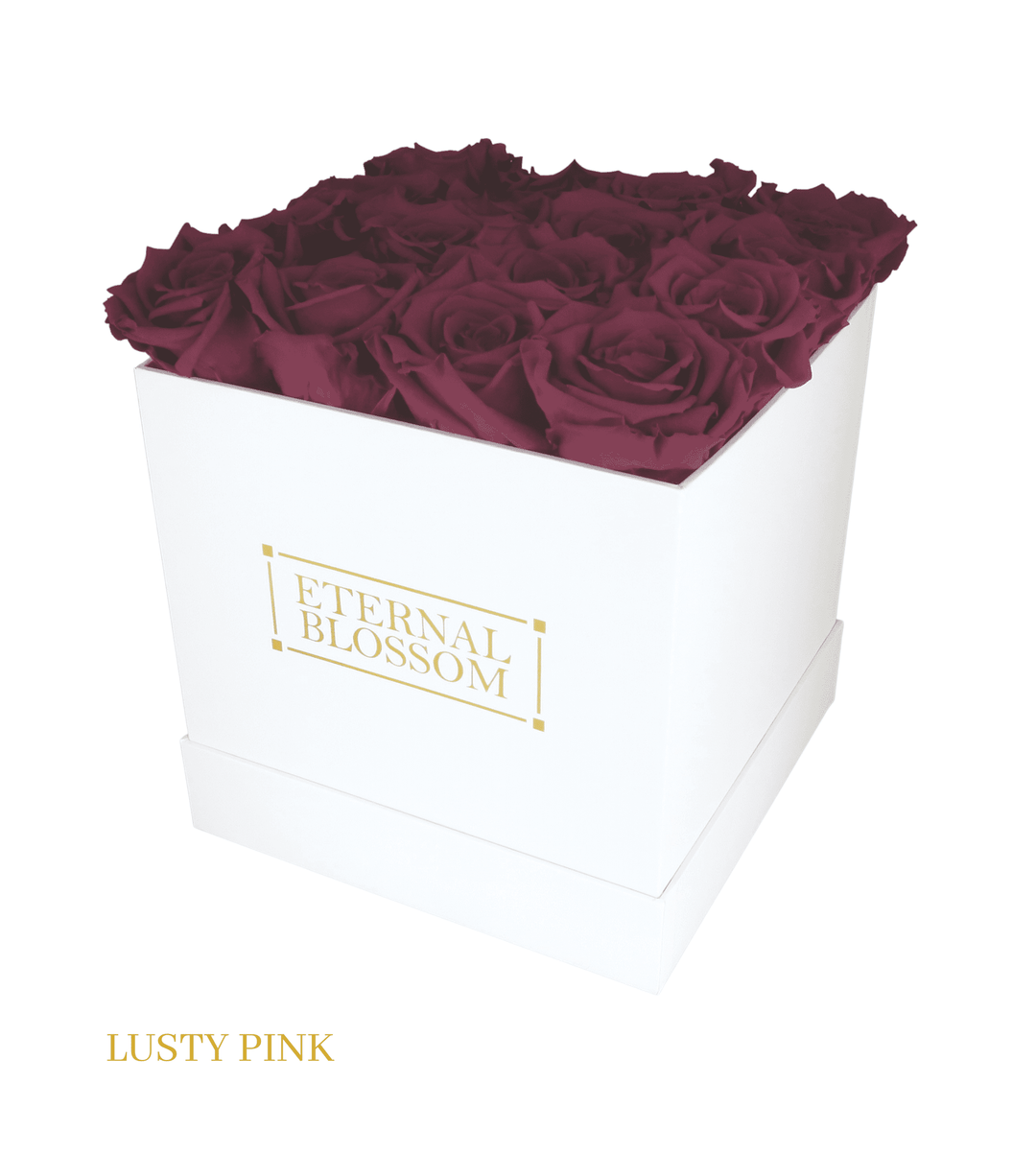 16 Piece Blossom Box - White Box - All Colours of Year Lasting Infinity Roses - Eternal Blossom