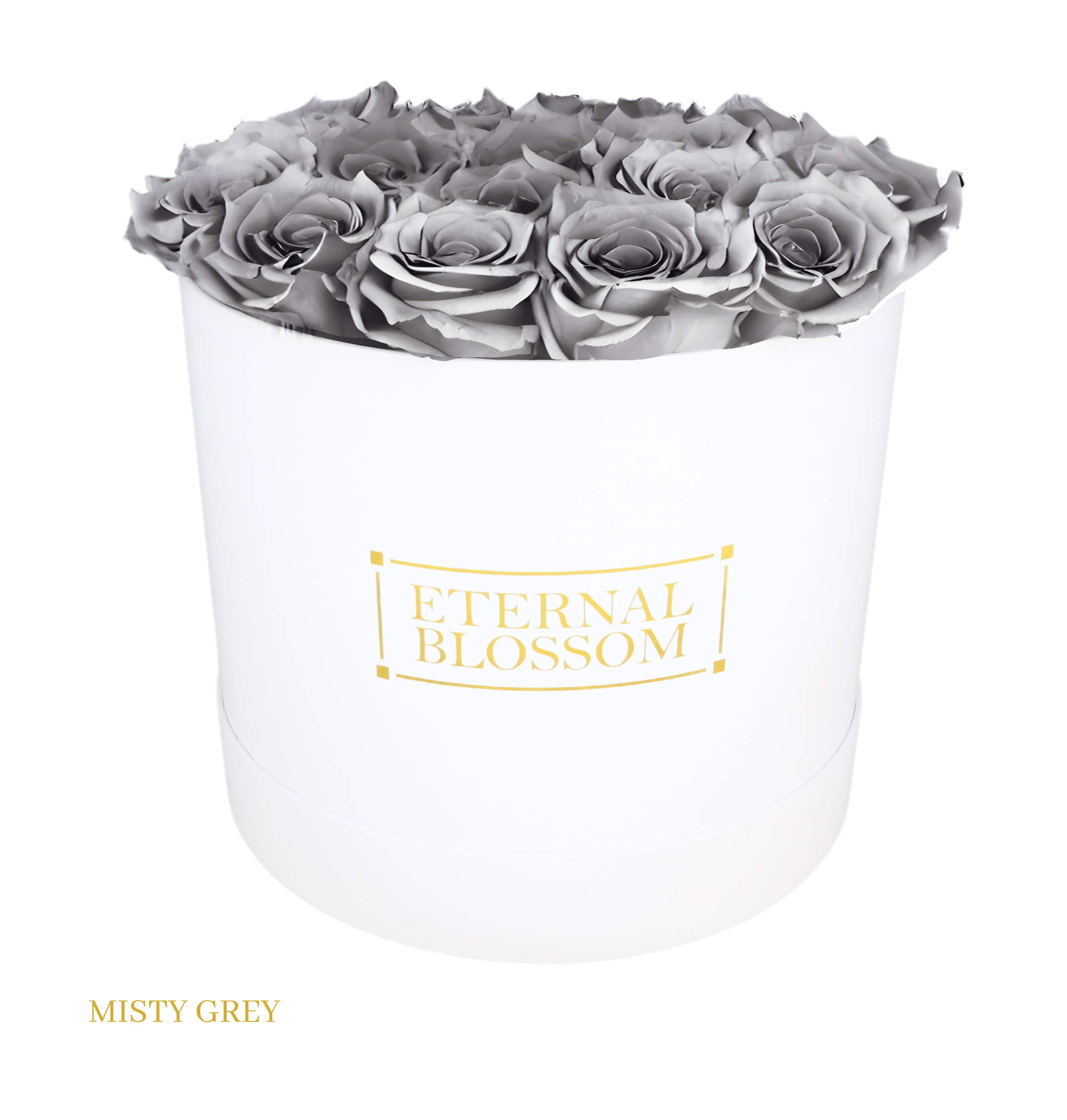 Misty White Roses Box