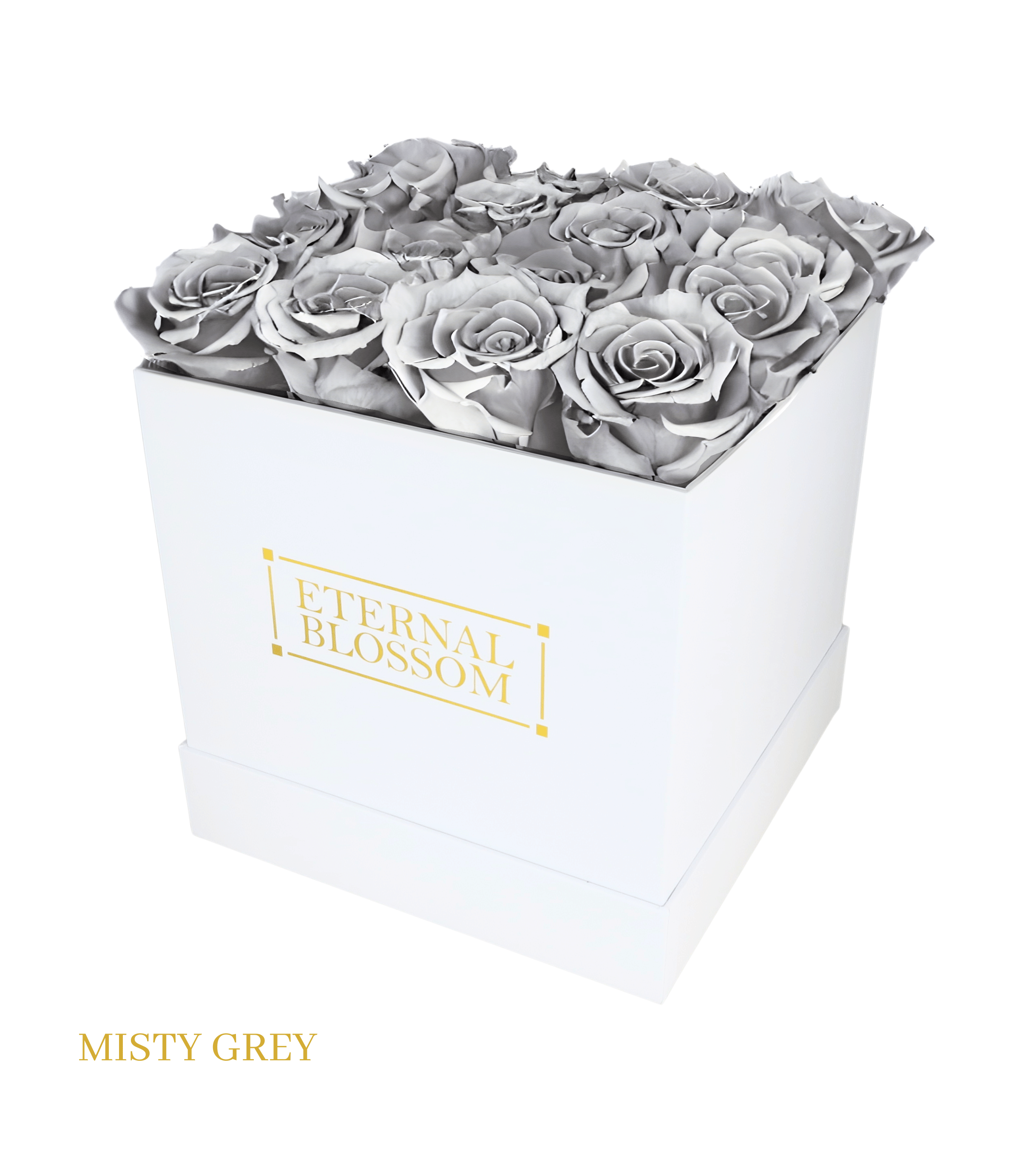 Misty White Roses Box