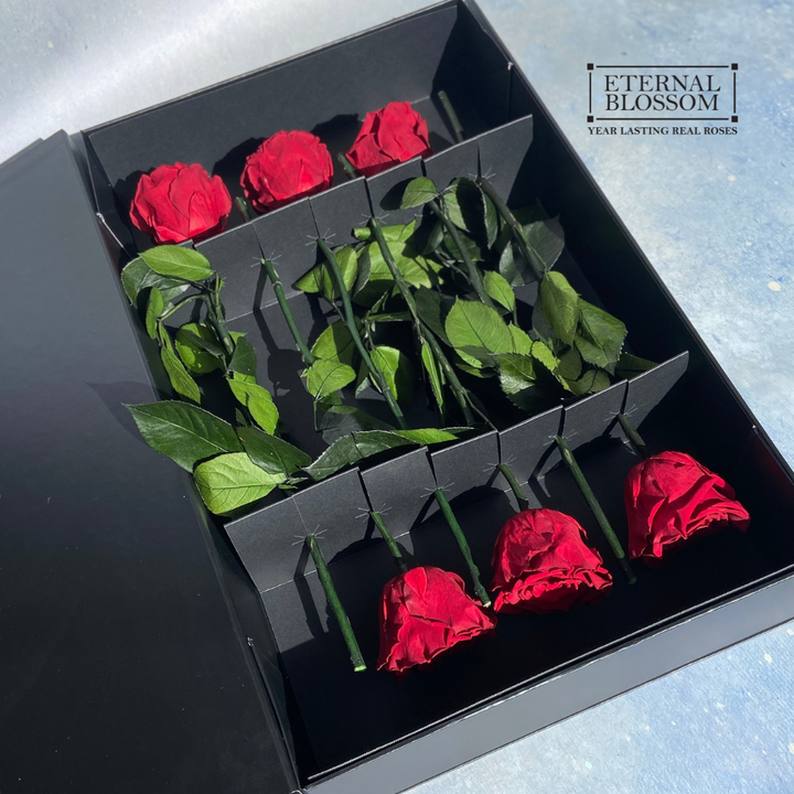 Half a Dozen Long Stem Roses - Year Lasting Infinity Roses