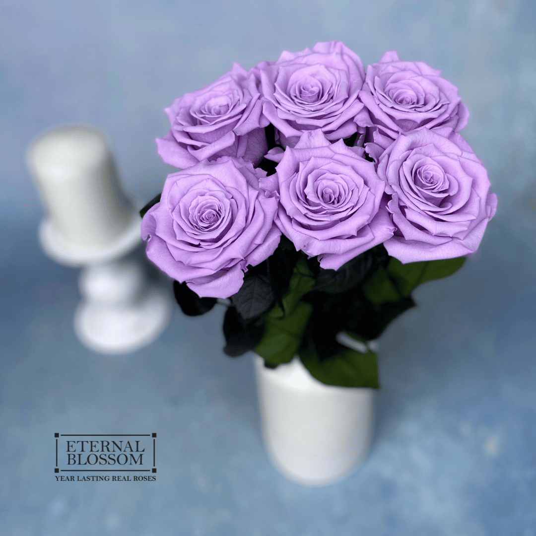 Half a Dozen Long Stem Roses - Year Lasting Infinity Roses – Eternal ...