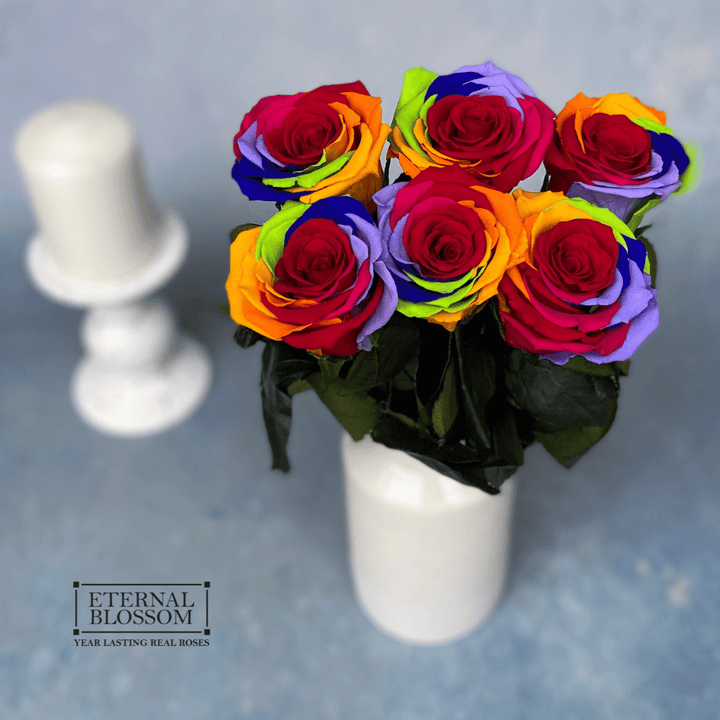 Half a Dozen Long Stem Roses - Year Lasting Infinity Roses
