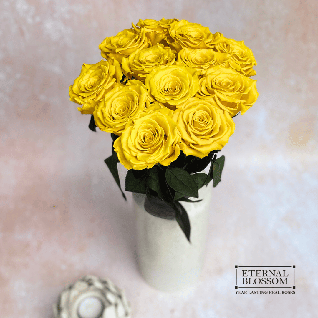 70 Eternal Roses Eternal Blossom | Dozen Long Stem Roses | Year Lasting Infinity Roses