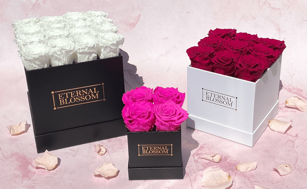 Eternal Boxed Roses Buy Long Lasting Roses In Box- Square boxes & More Available – Eternal ...