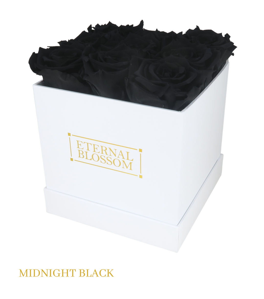 9 Piece Blossom Box - White Box - All Colours of Year Lasting Infinity Roses