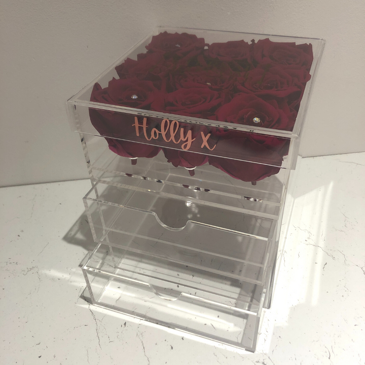 Personalised 9 Piece Make up/ Storage Blossom Box