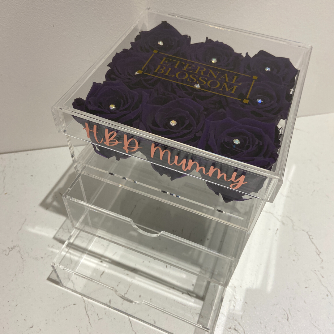 Personalised 9 Piece Make up/ Storage Blossom Box