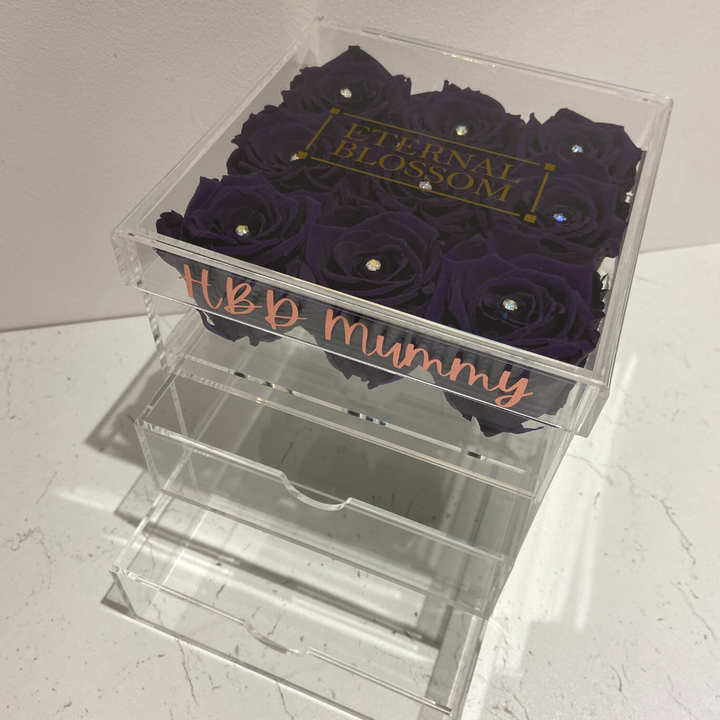 Personalised 9 Piece Make up/ Storage Blossom Box