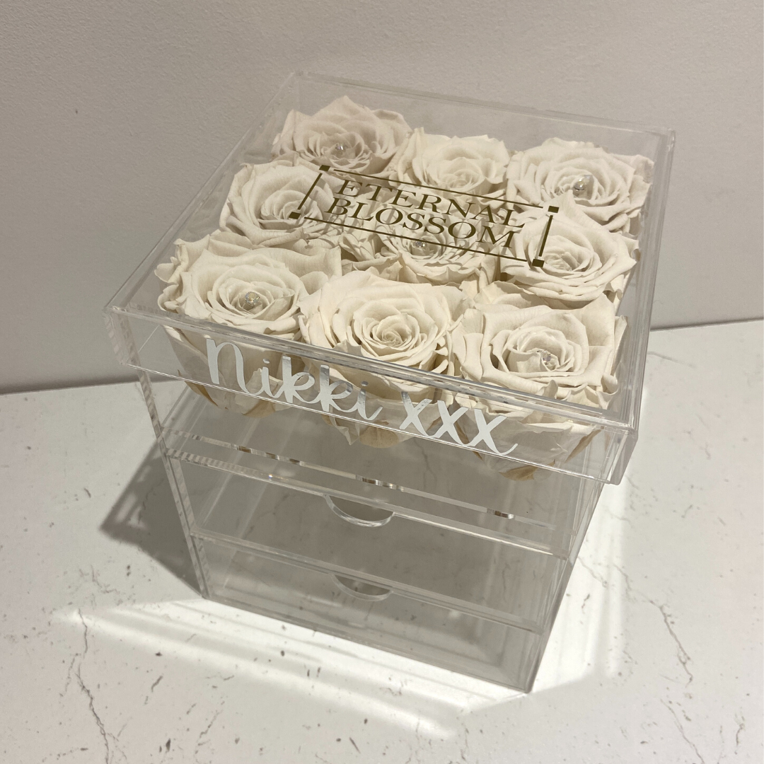 Personalised 9 Piece Make up/ Storage Blossom Box