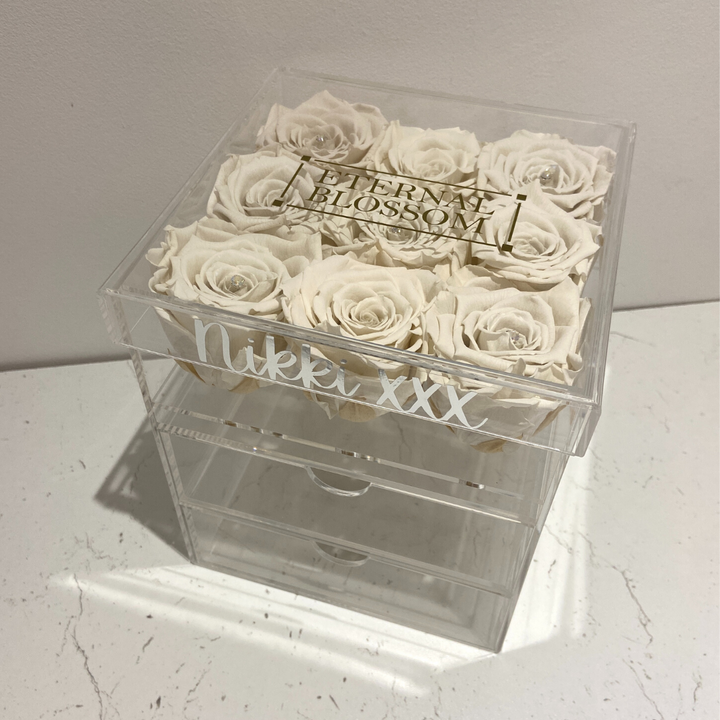 Personalised 9 Piece Make up/ Storage Blossom Box