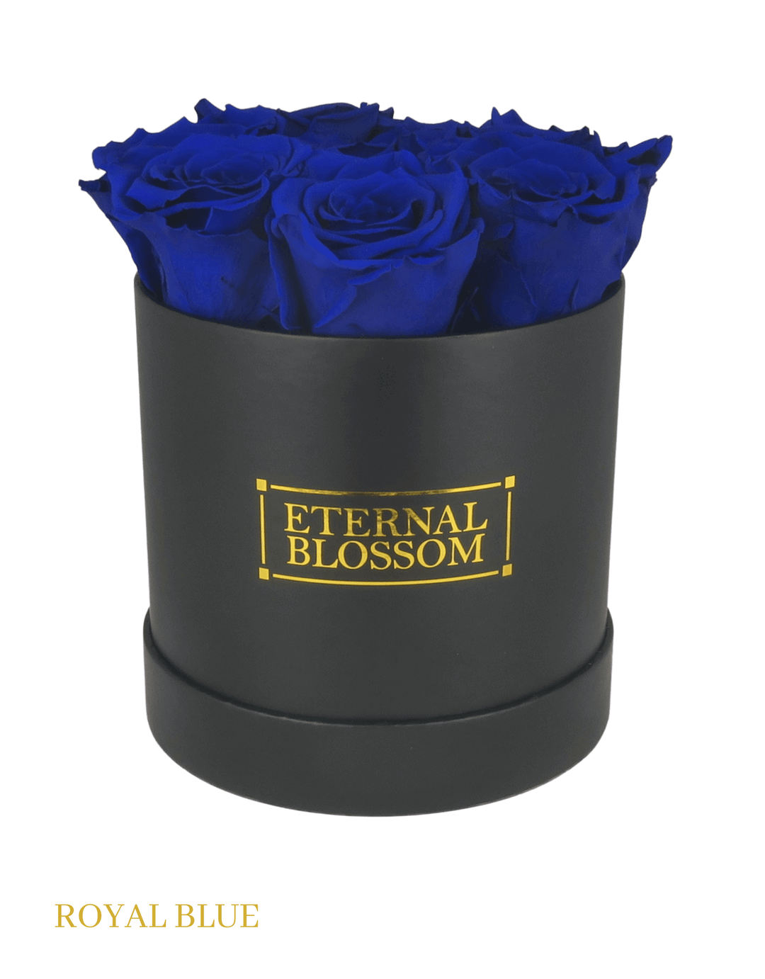 Medium Round Blossom Box - Black Box - All Colours of Year Lasting Infinity Roses