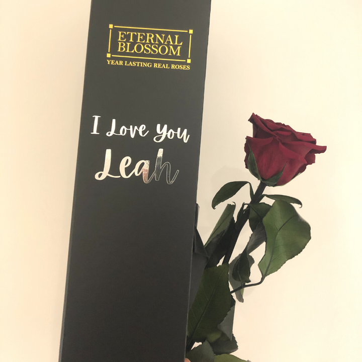 Personalised Individual Long Stem Rose - Year Lasting Infinity Roses