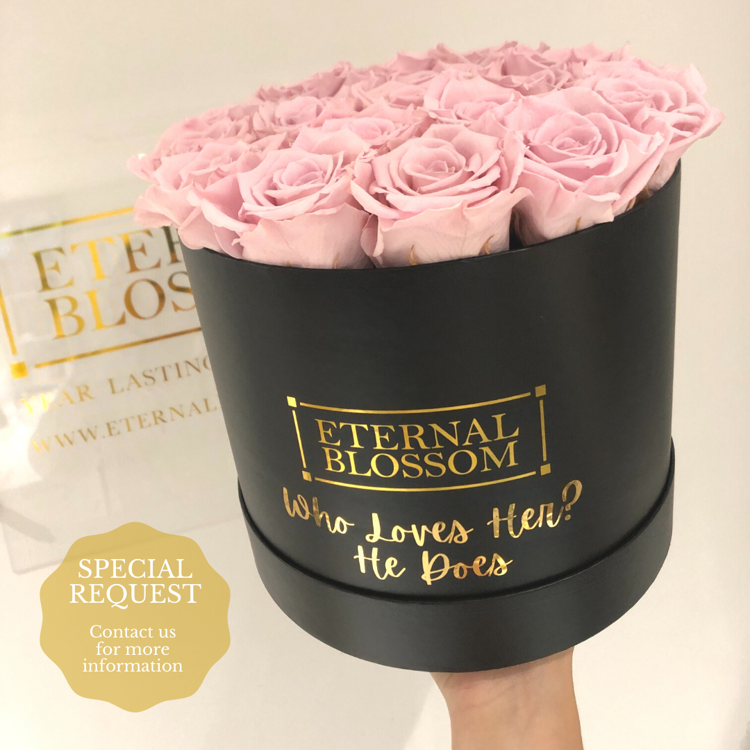 Personalised Round Blossom Box - Large Arrangement