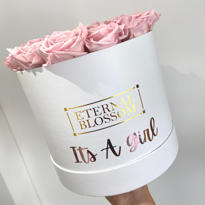 Personalised Round Blossom Box - Large Arrangement