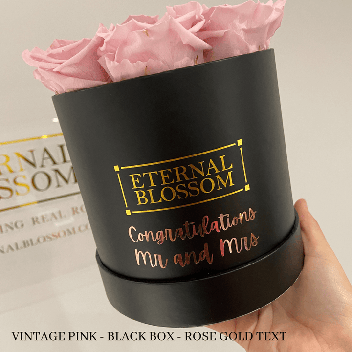 Personalised Medium Round Blossom Box