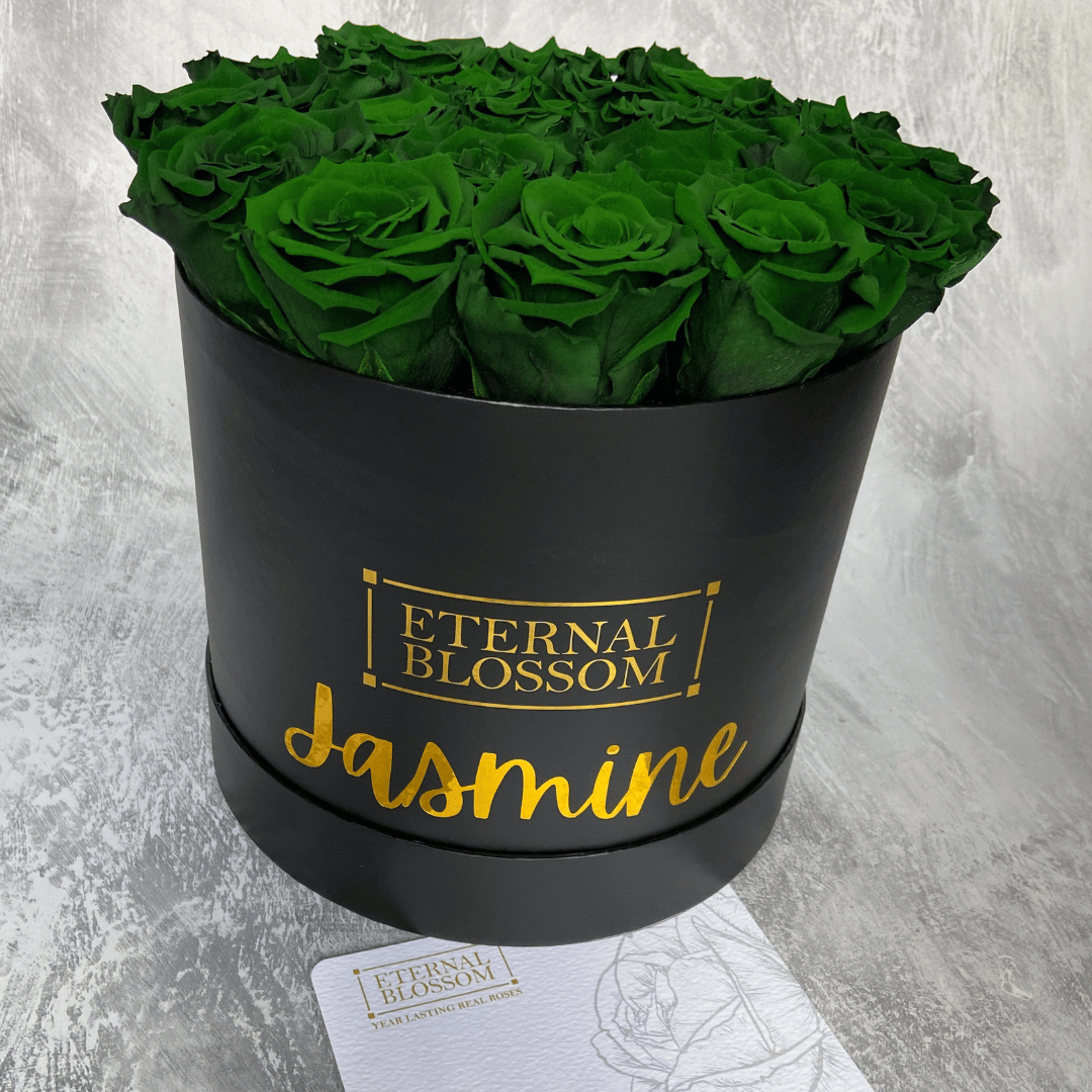 Eternal Boxed Roses Eternal Blossom | Personalised Large Round Rose Box | Infinity Roses ...