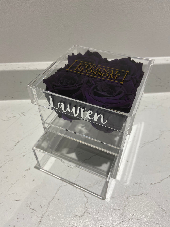 Personalised 4 Piece Make up/ Storage Blossom Box