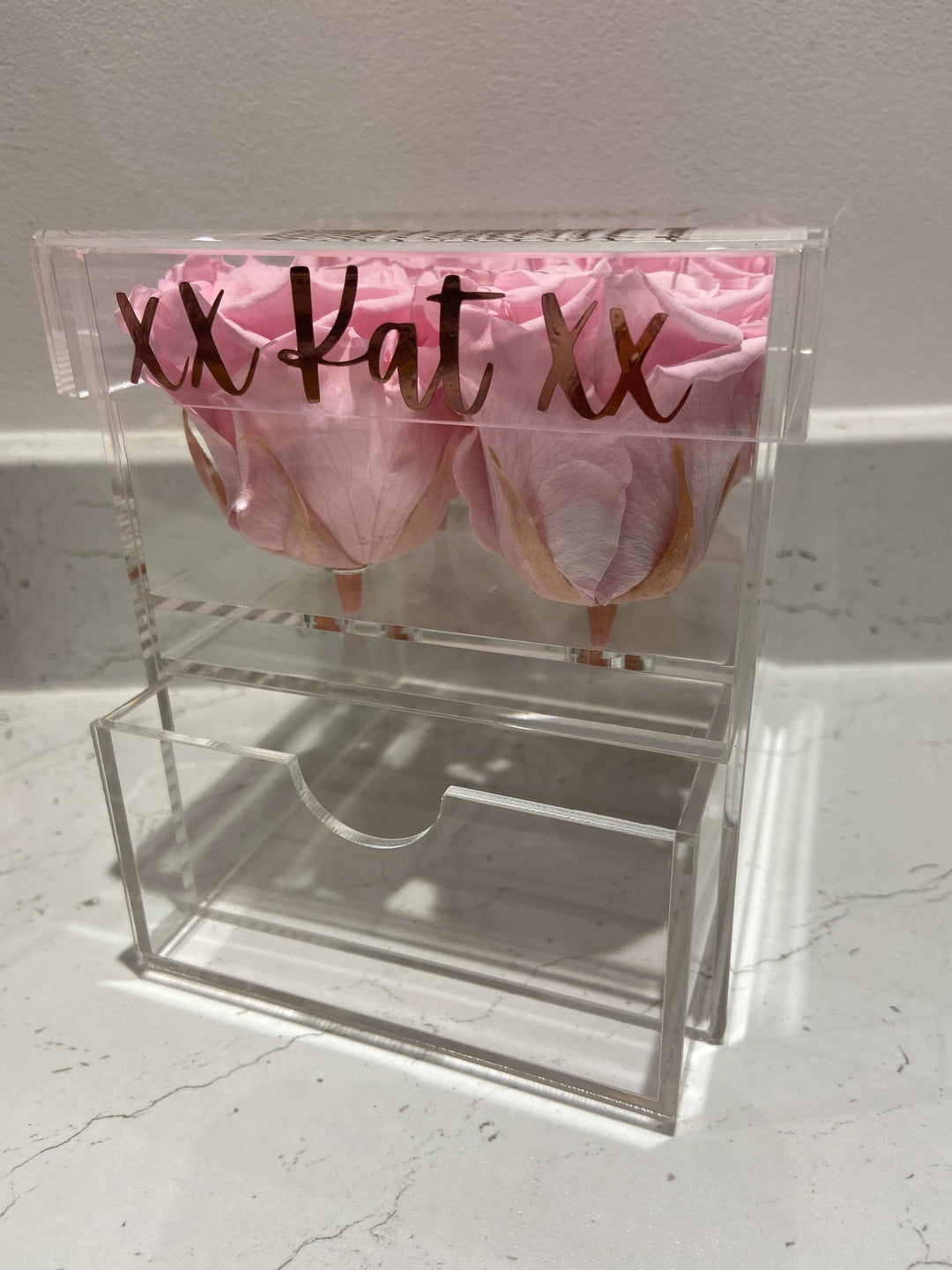 Personalised 4 Piece Make up/ Storage Blossom Box