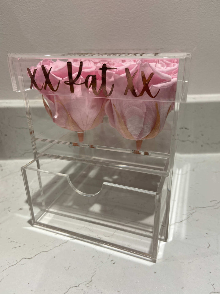 Personalised 4 Piece Make up/ Storage Blossom Box