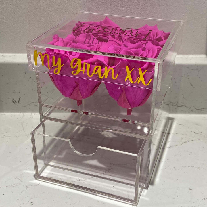 Personalised 4 Piece Make up/ Storage Blossom Box