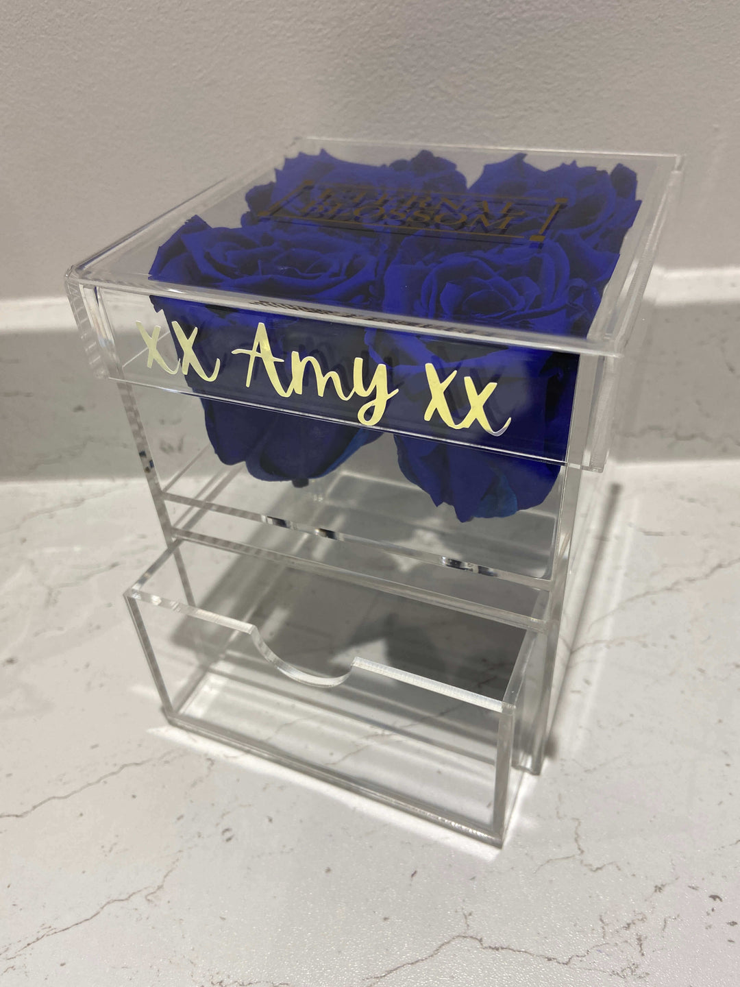 Personalised 4 Piece Make up/ Storage Blossom Box