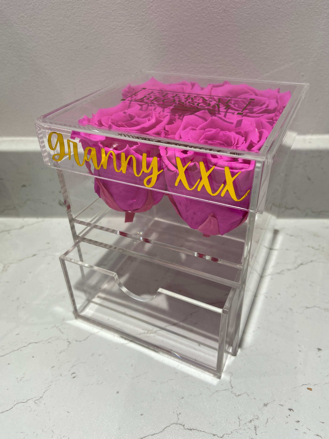 Personalised 4 Piece Make up/ Storage Blossom Box