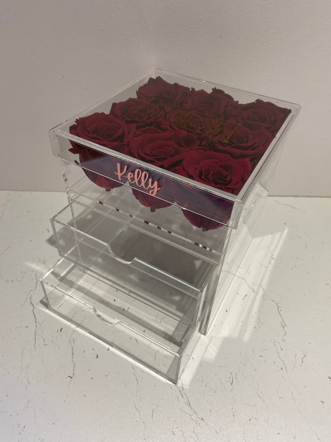 Personalised 9 Piece Make up/ Storage Blossom Box