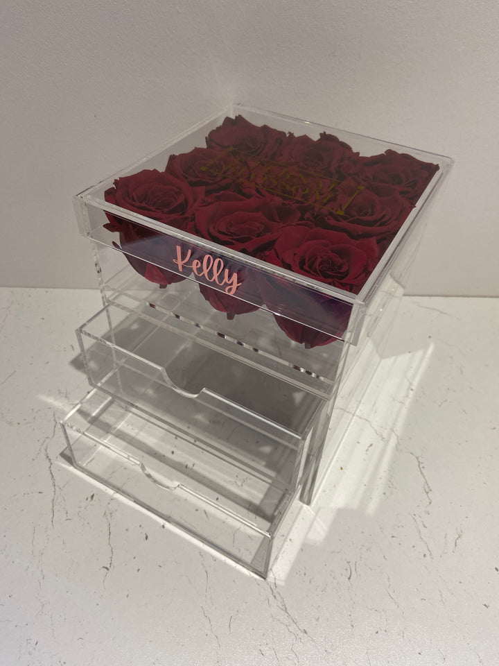 Personalised 9 Piece Make up/ Storage Blossom Box
