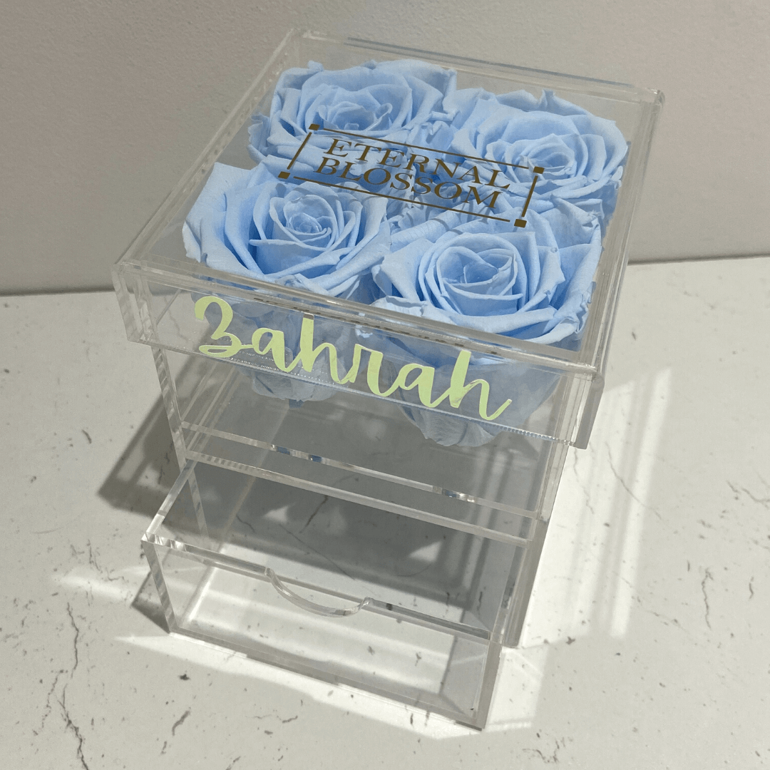 Personalised 4 Piece Make up/ Storage Blossom Box