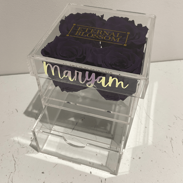 Personalised 4 Piece Make up/ Storage Blossom Box