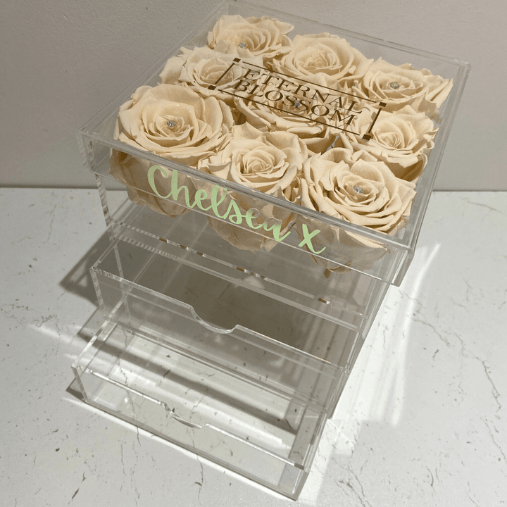 Personalised 9 Piece Make up/ Storage Blossom Box