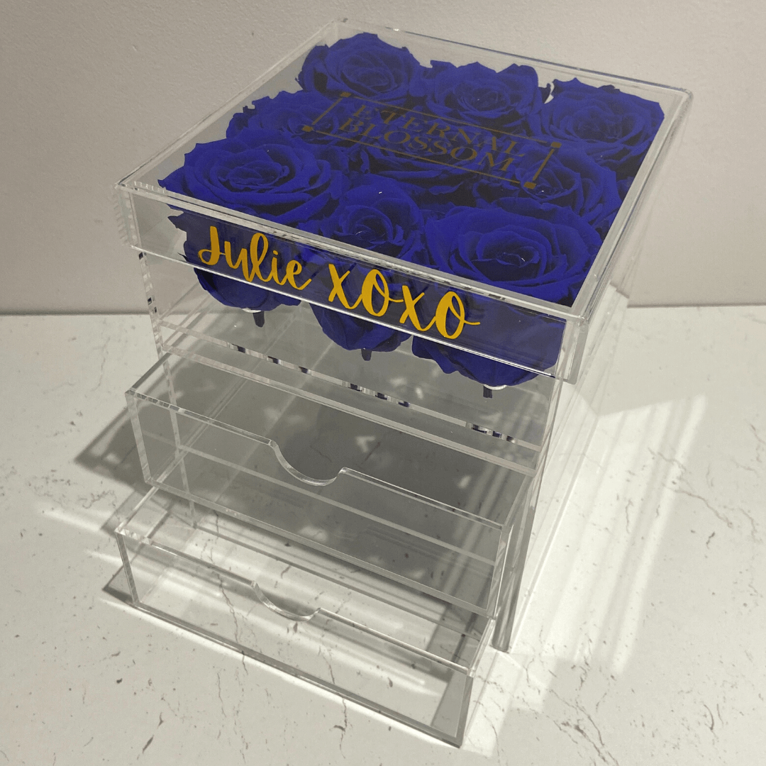 Personalised 9 Piece Make up/ Storage Blossom Box