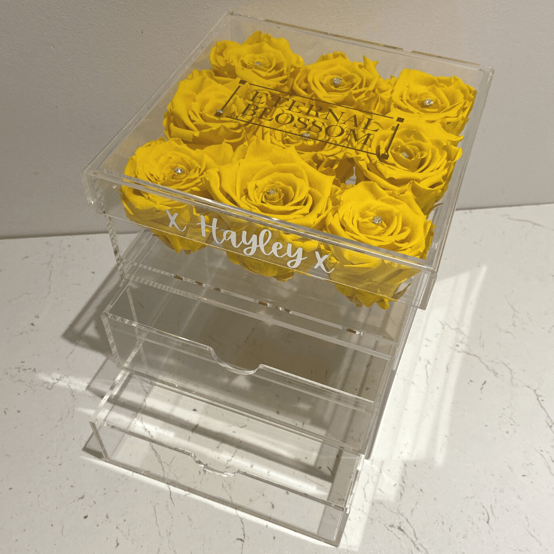 Personalised 9 Piece Make up/ Storage Blossom Box
