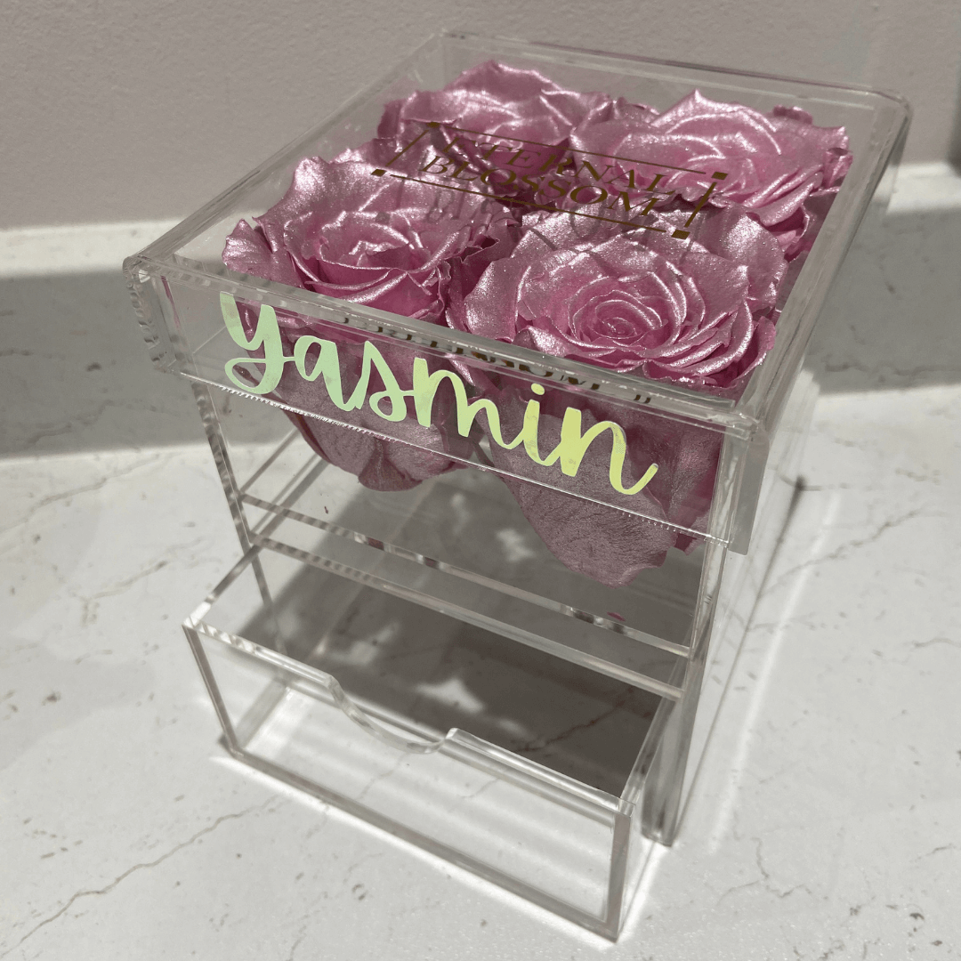 Personalised 4 Piece Make up/ Storage Blossom Box