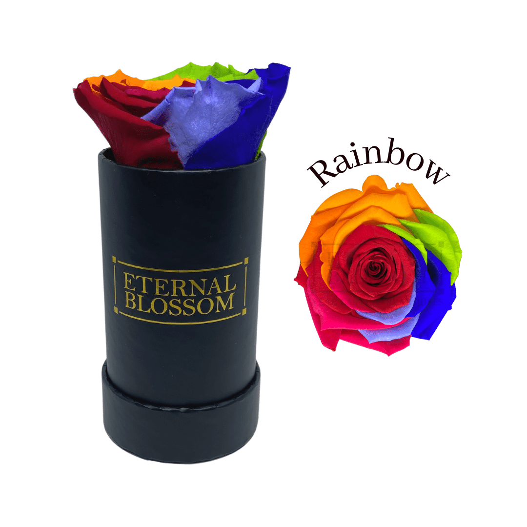 Individual Blossom Box - Black Box – All Colours of Year Lasting Infinity Roses - Eternal Blossom