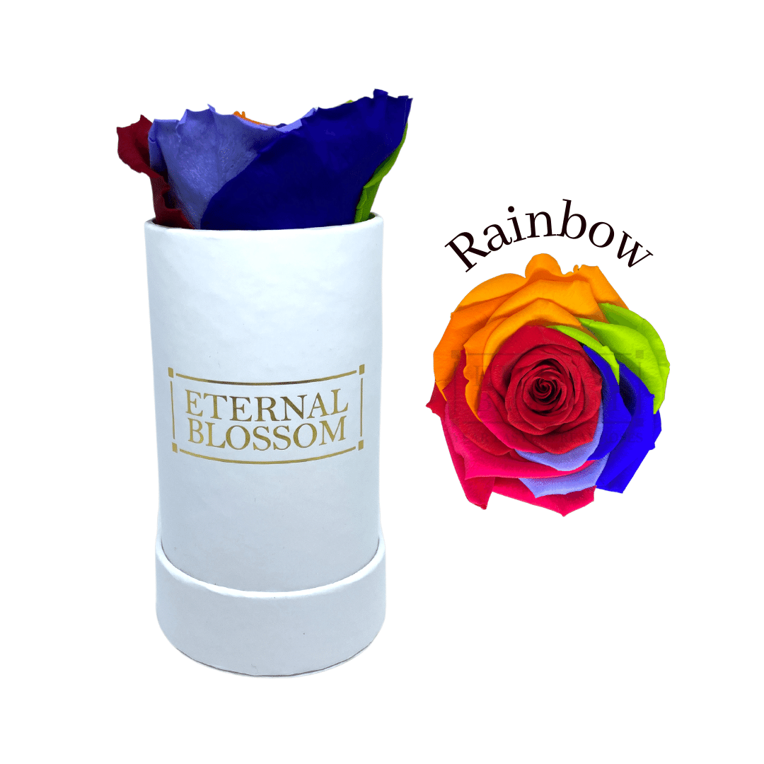 Individual Blossom Box - White Box – All Colours of Year Lasting Infinity Roses - Eternal Blossom