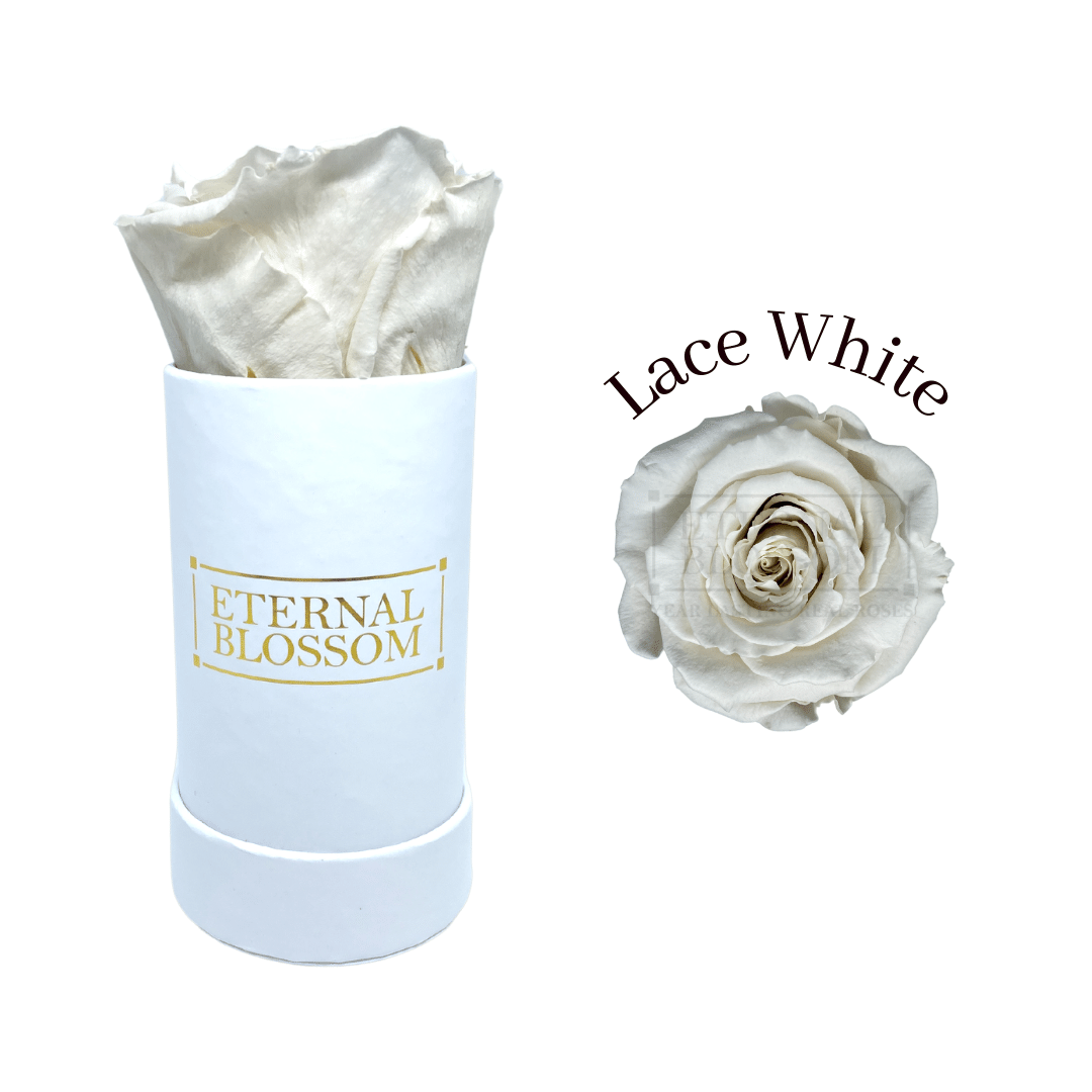 Individual Blossom Box - White Box – All Colours of Year Lasting Infinity Roses - Eternal Blossom